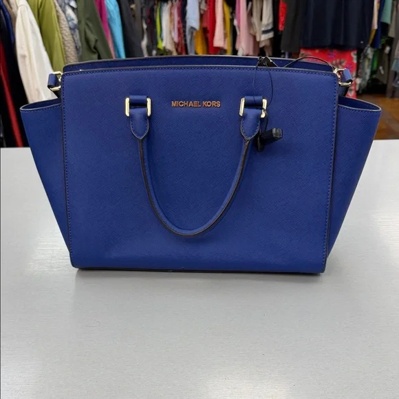 Michael Kors Royal Blue Satchel - Picture 1 of 7